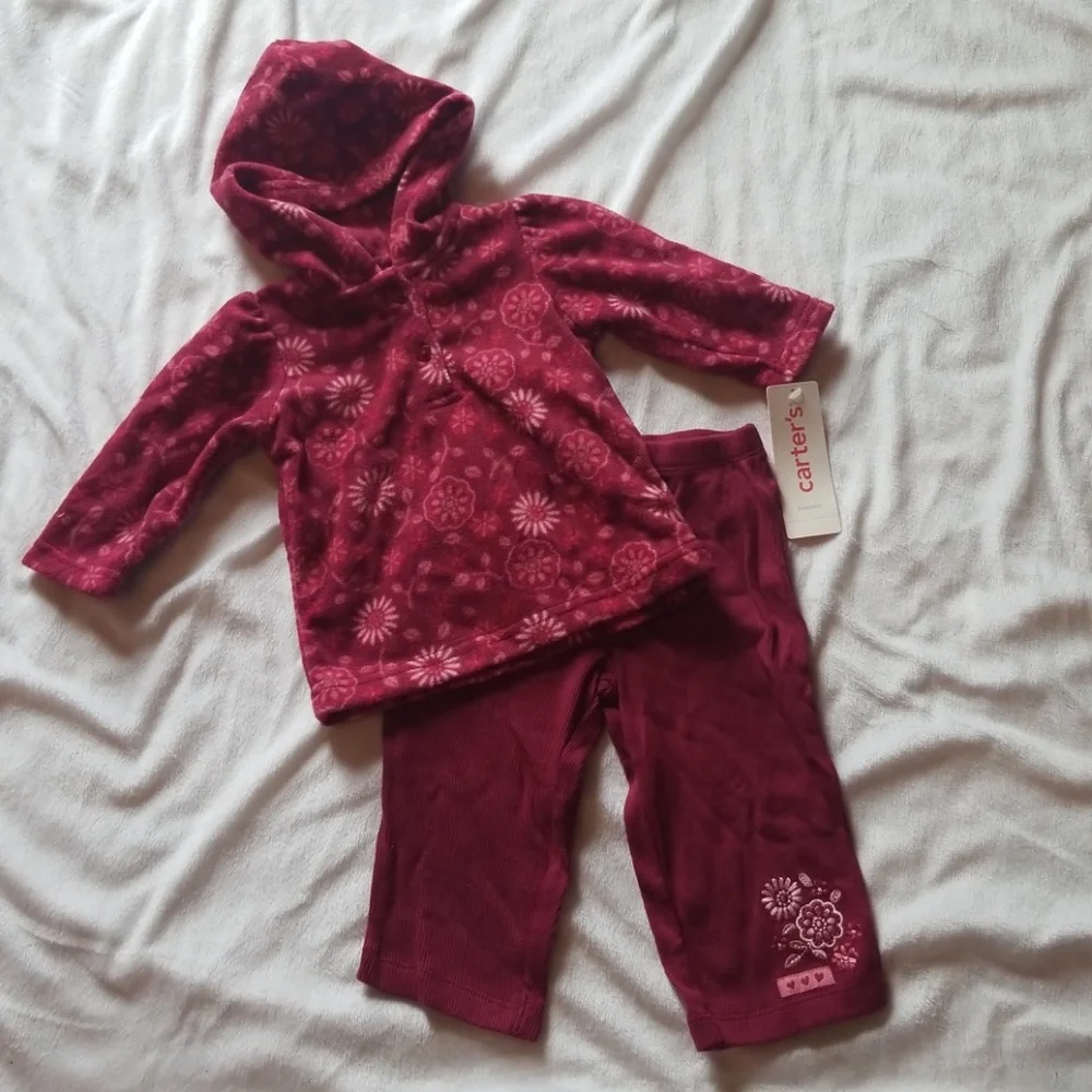 Carters‎ nwt fleece baby girls outfit 3 6 months